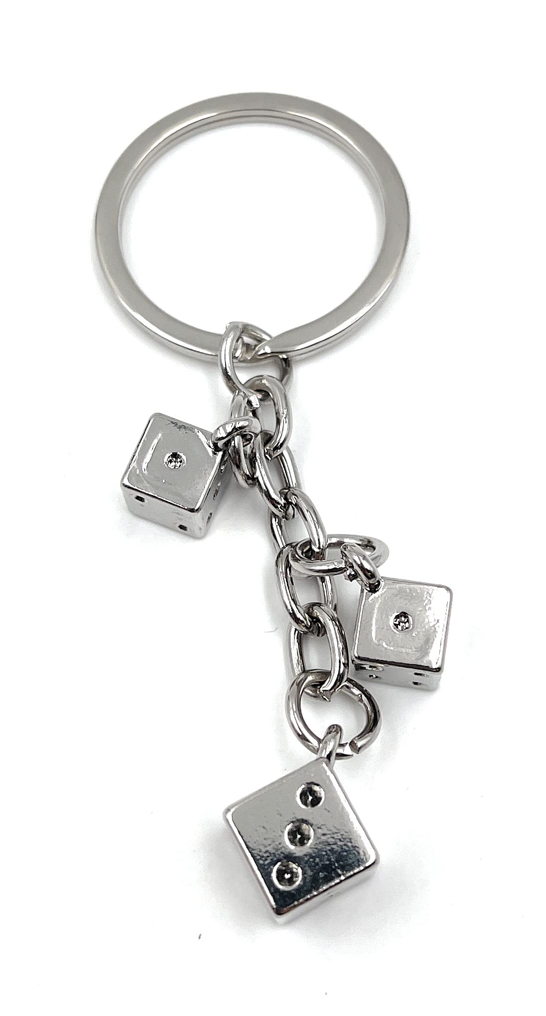 H-Customs Dice dice gambling silver keychain pendant