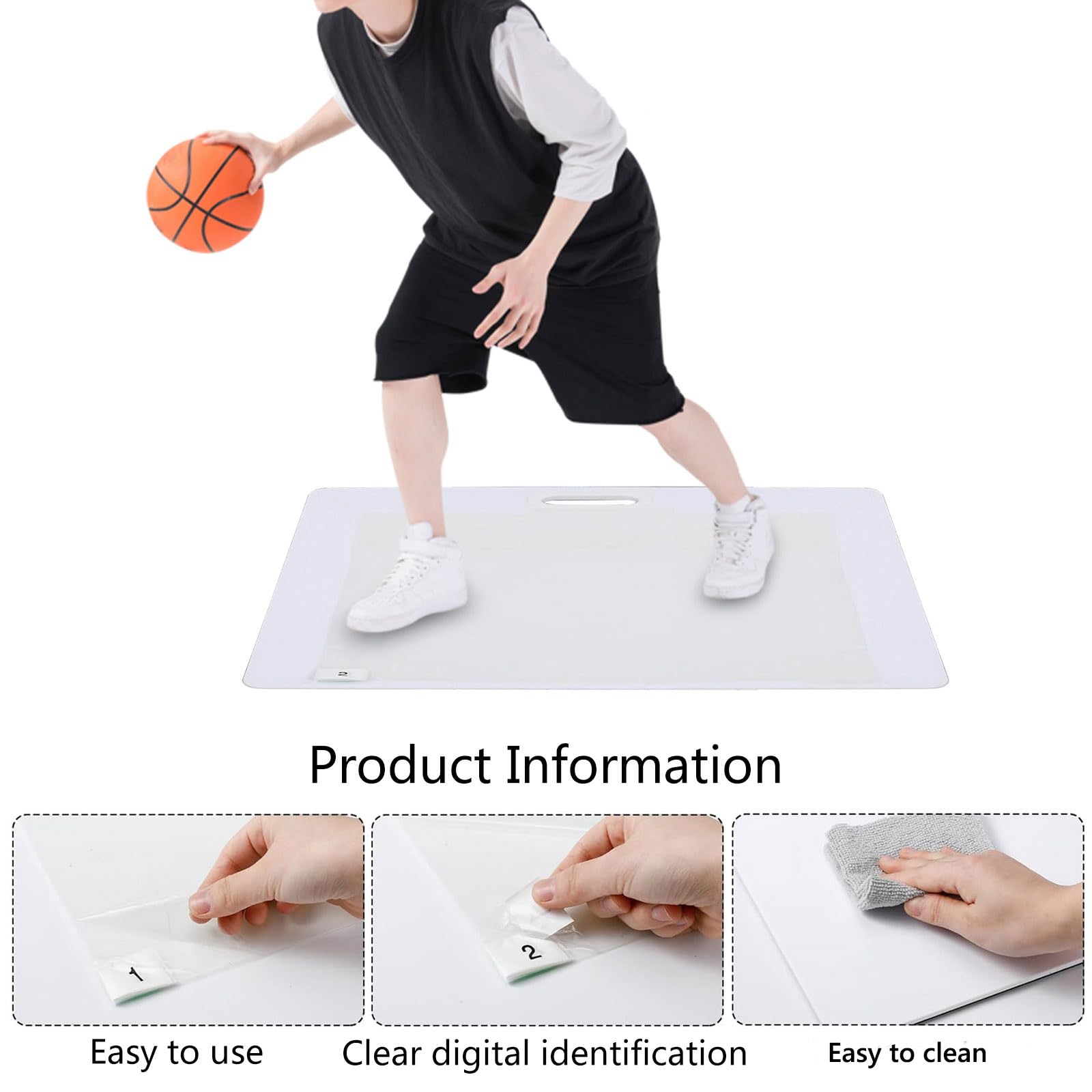 HIOPOIUYT Non-Slip Basketball Shoe Sticky Pad Shoe Grip Enhancer Basketball Traction Board Courtsides Basketball Courts Sticky Mat Basketball Shoe Grip Mat, 30 Photos