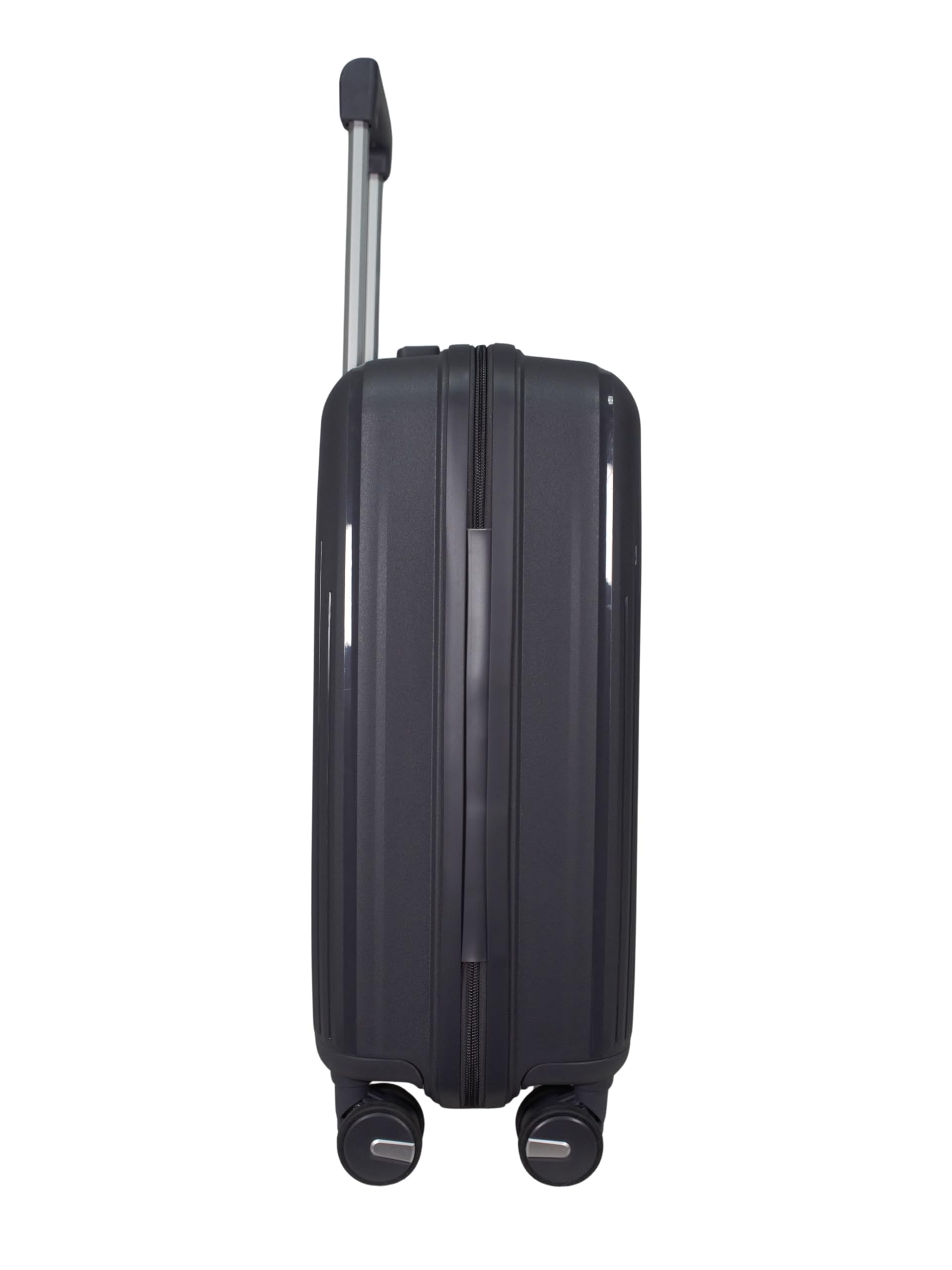 Hartschalen-Koffer Trolley Reisekoffer (Handgepäck-Mittel-Groß-Set) 4 Doppel-Rollen (Anthrazit, Großer Koffer (75cm))