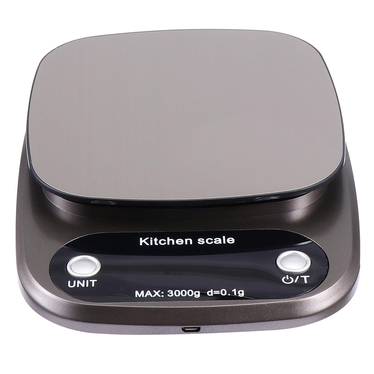 Wiederaufladbare Digitale Küchenwaage 3kg 0,1g aus Edelstahl