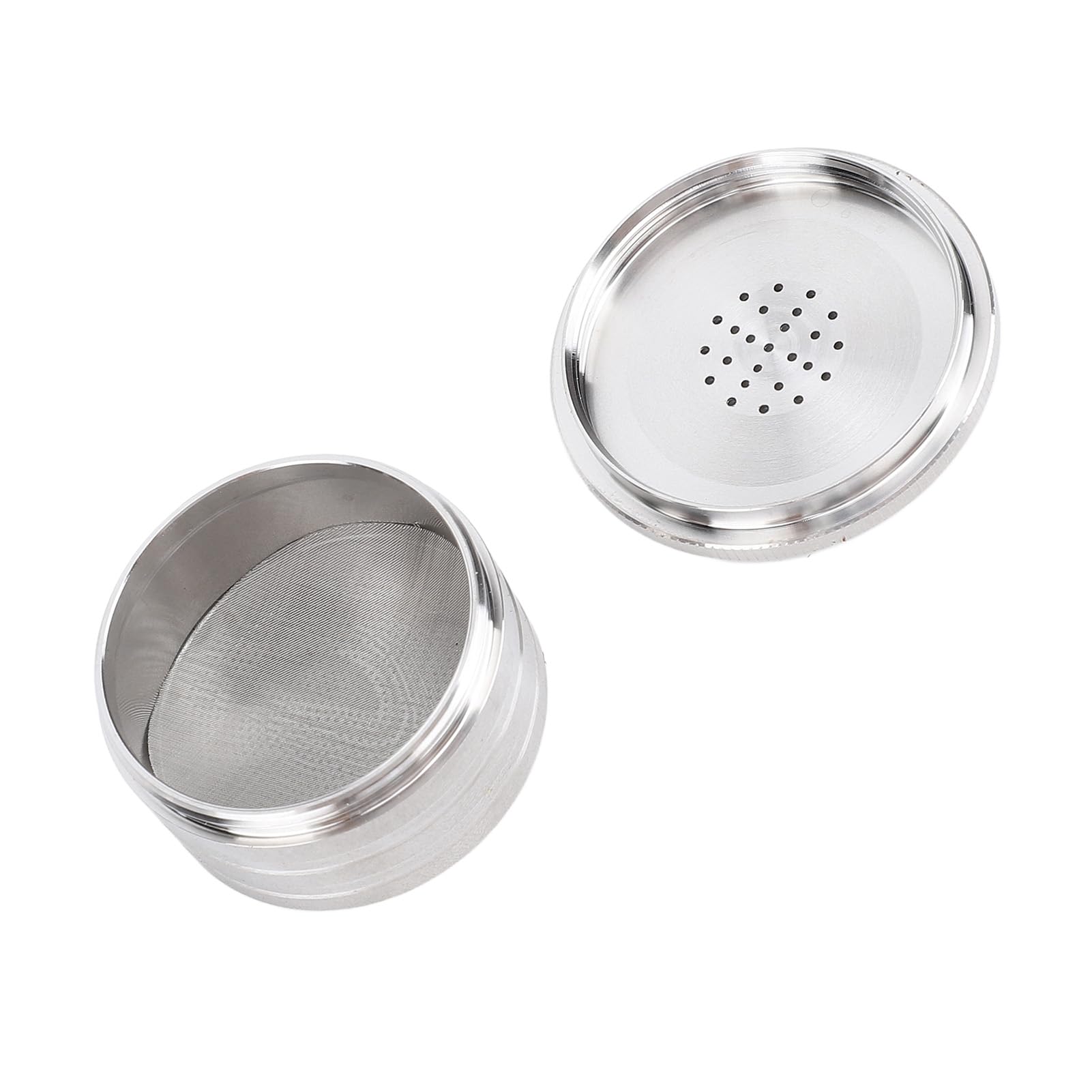 Capsula Caffè Riutilizzabile, Filtro in Acciaio Inox per Macchina da (con il cucchiaio a spazzola)