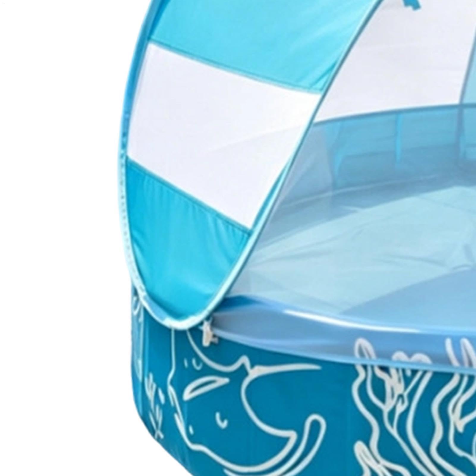 Piscina Infantil Juguete Acuático Plegable No Inflable con Toldo Y | Piscina Plegable De 120x30 Cm Para Aire Libre, Verano, Patio, Parque, Playa Y Viajes