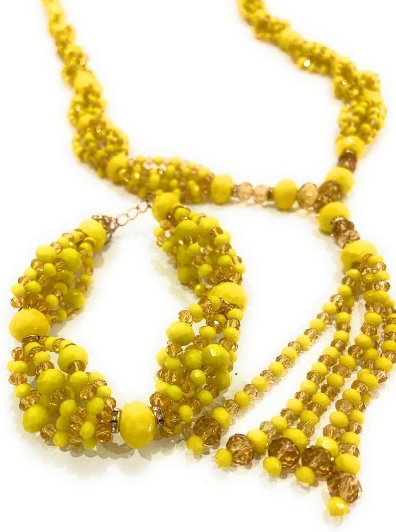 Collar de mazo con idde oshun collar de cabecera santeria religion ifa cascarilla osha guerreros ibeyi