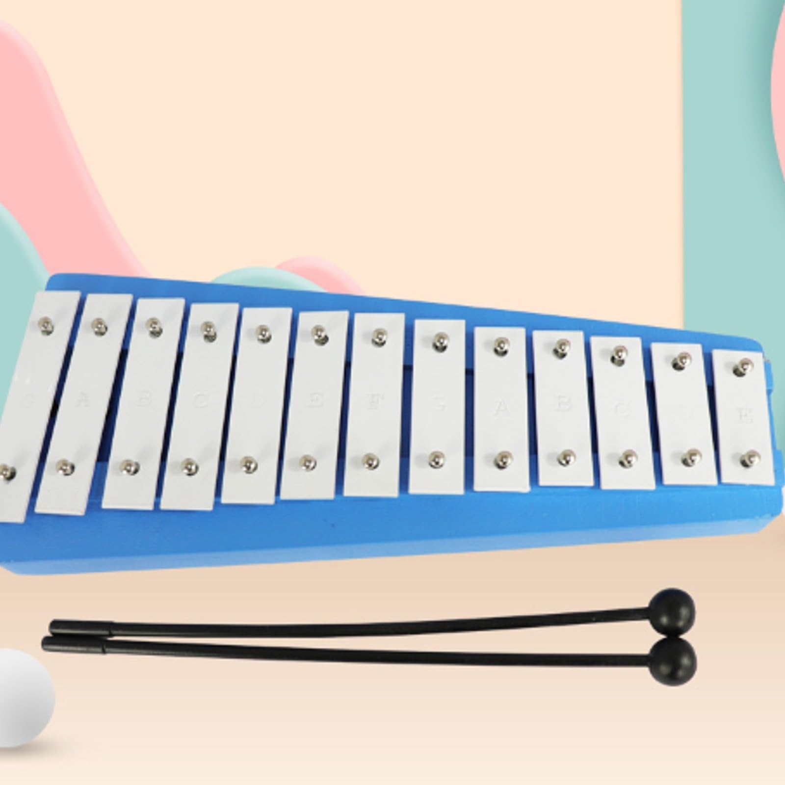 Gralara Metallof Stile Percussion Adatto Ai Bambini Metallof con Mazze Risonanza Chiara Glockenspiel per Aula Scolastica