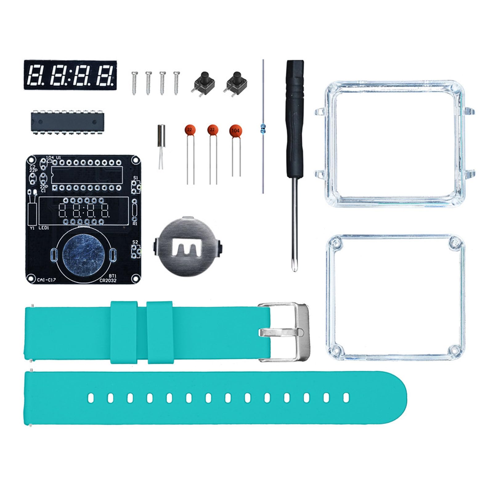NUEAYMS Assembly Digital Electronic Timepieces Kits LED Display Soldering Project for Outdoor Enthusiasts and Hobbyists LED Electronic Clock Kits