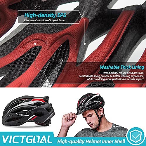 MTB Helm Victgoal für Herren und Damen mit abnehmbarem Visier