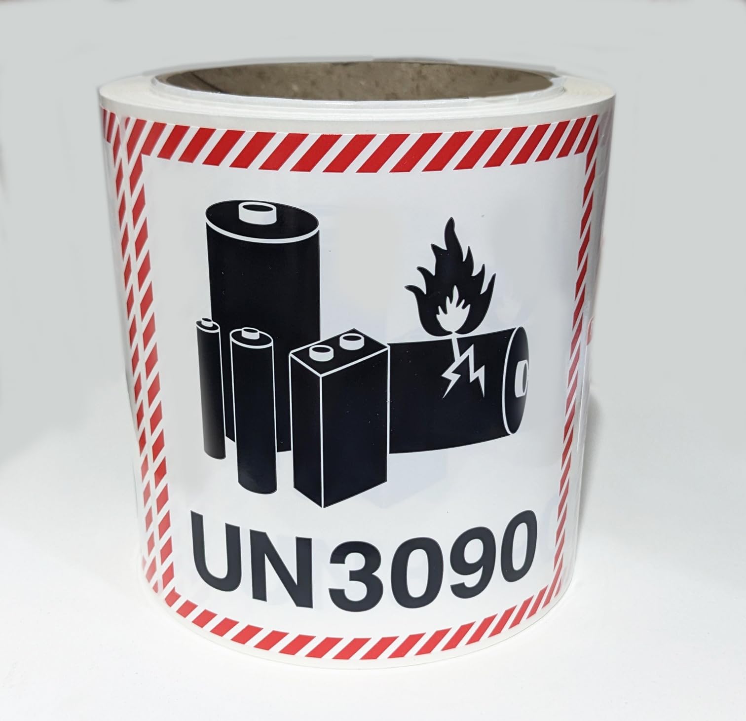 Lithium Battery Warning Labels UN 3090 | Roll of 250 | ADR IMDG ICAO | BS5609 Certified