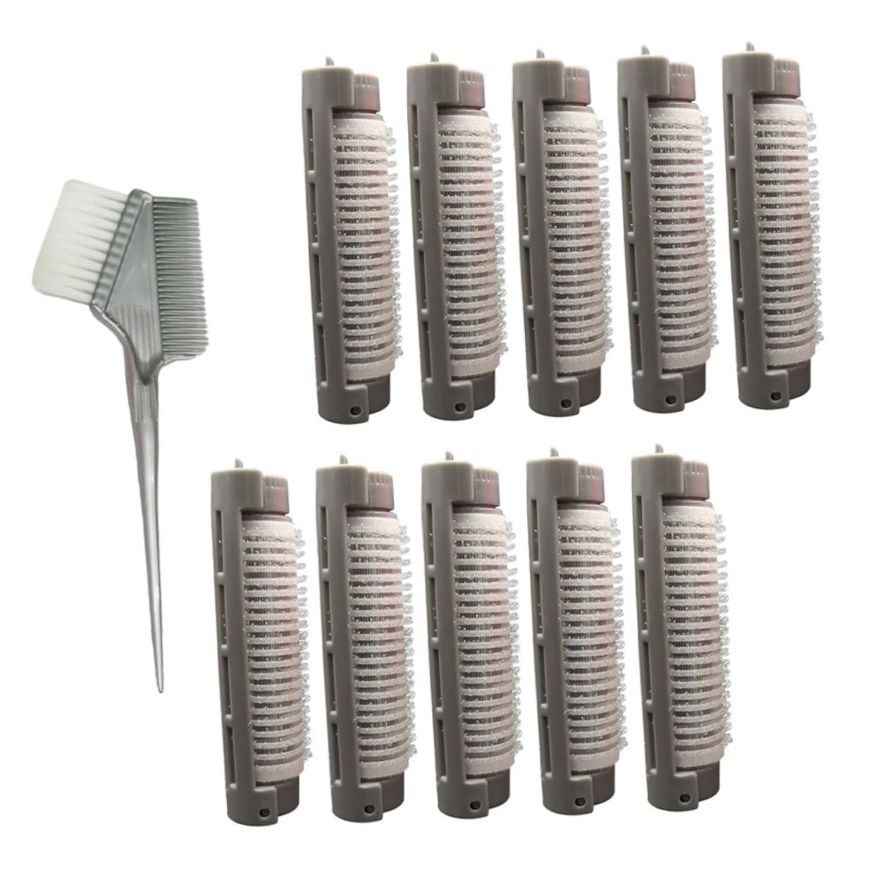SHERCHPRY Central De Cabello De La Barra Permanente Curling Rizadores Felpa Chinos Rizadores De Cabello Clips Peluquero Rizador De Pelo Rizo Volumen Gris Abs 10 Piezas X 4