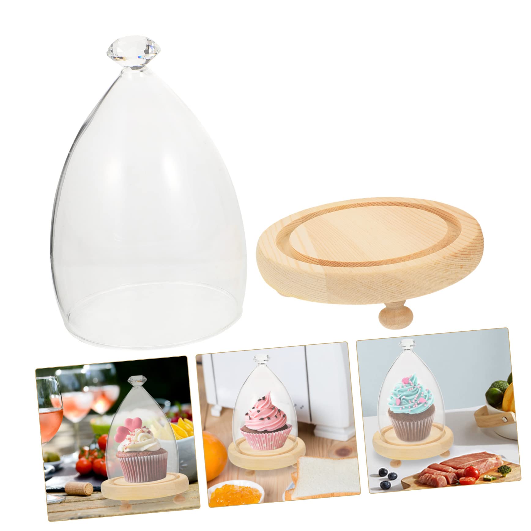 HOLIDYOYO Copertura Trasparente Per Torte 7 Pollici Vassoio Con