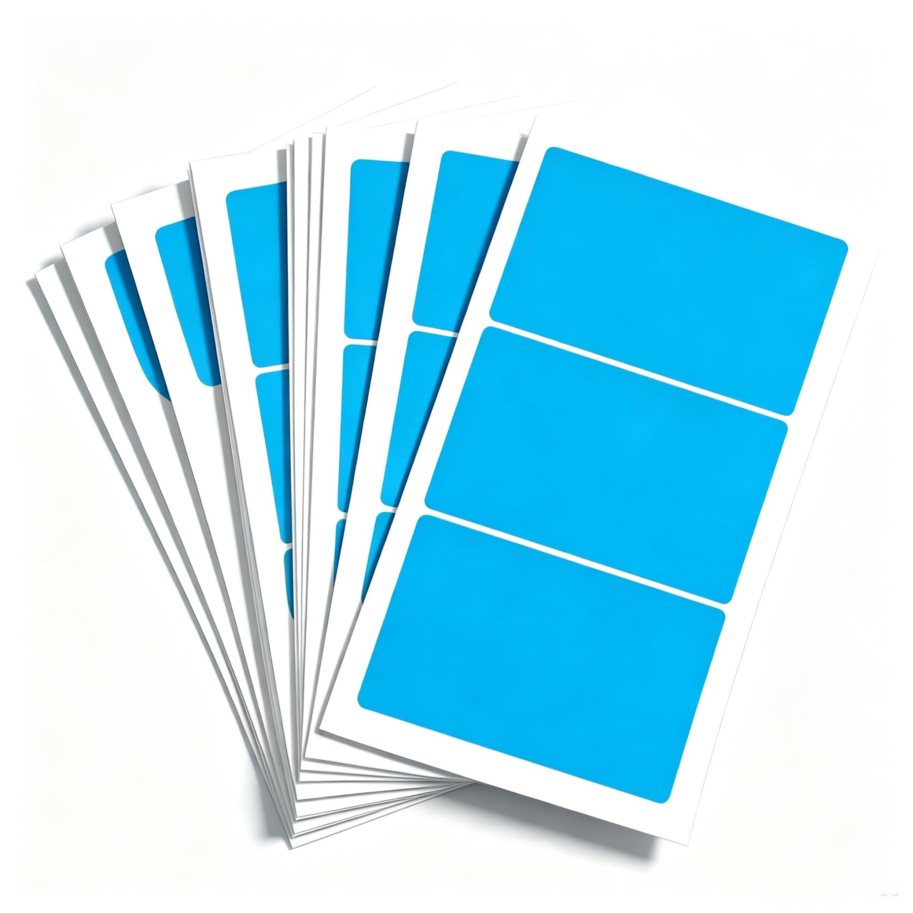60 Pcs Large Blue Sticky Labels 100 X 60 mm Plain (Blue Square)