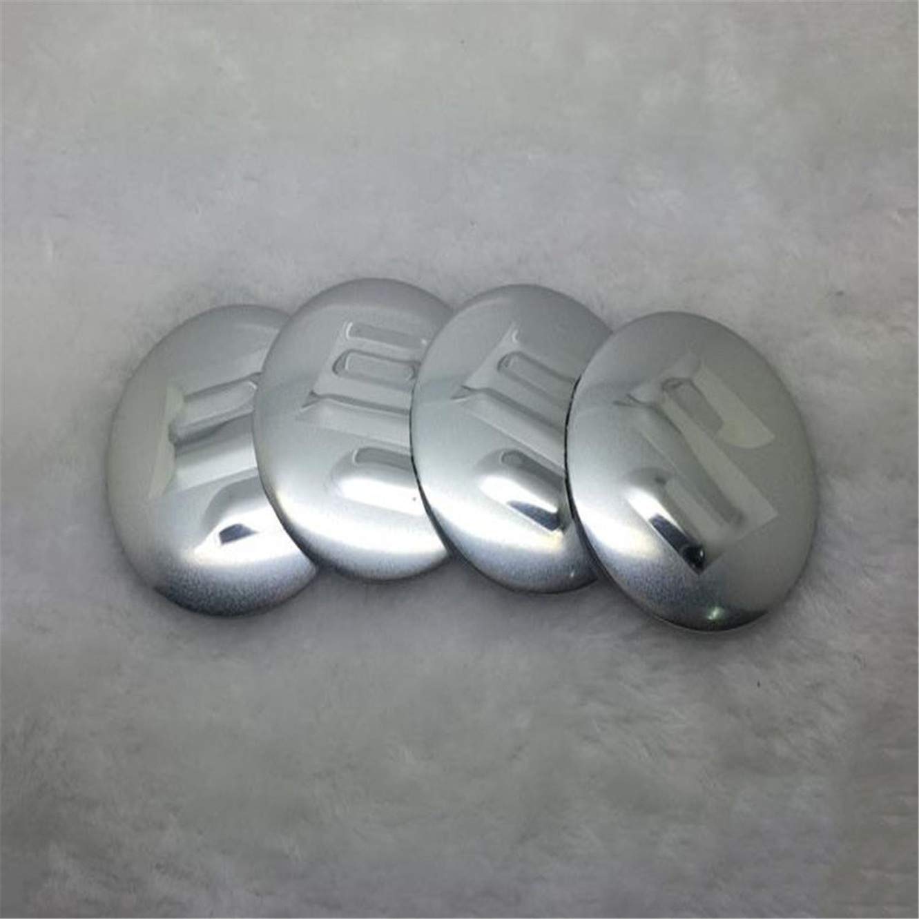 N/A 4pc Silver 56mm Emblem Car Steering Wheel Center Hub Cap Badge Sticker Fits: Suzuki