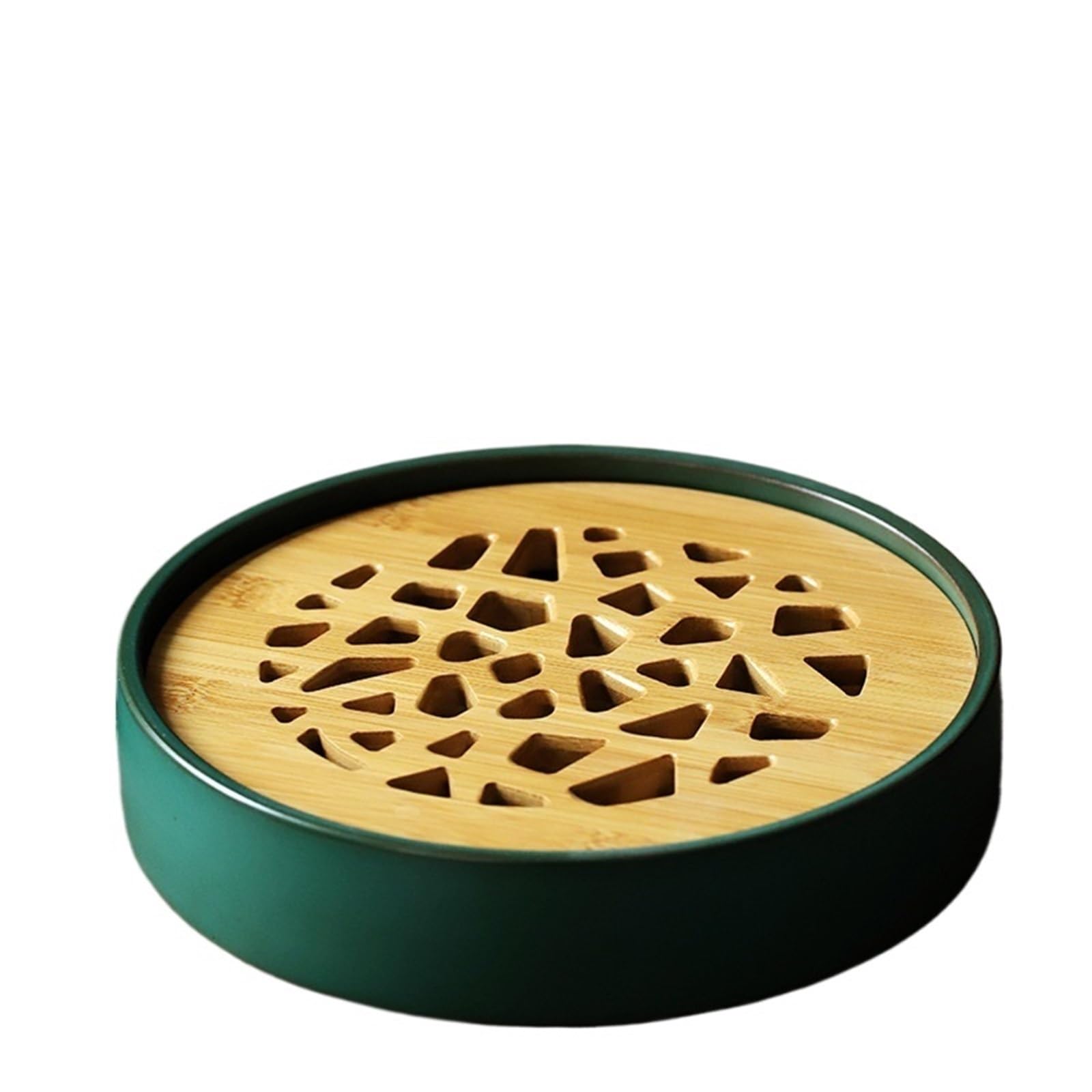 Gongfu zestaw do herbaty ceramiczna taca do herbaty Kung Fu zestaw do herbaty taca chińska przechowywanie wody mały stolik do herbaty domowy okrągły bambusowy suchy bańka taca do nauki w domu taca na