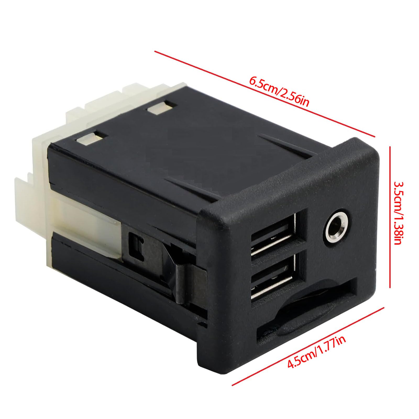 Conectores de puerto USB, interfaces de tarjetas, conectores de consola central de repuesto, accesorios automotrices, 13581213 puerto USB doble