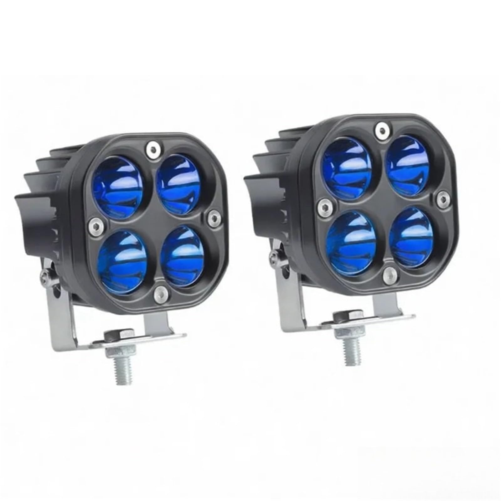 Reflektor dalekosiężny 4x4 Samochód terenowy Ciężarówka 12 V 24 V LED 3 cale 40 W Kwadratowa listwa świetlna robocza Reflektory Reflektory przeciwmgielne Żarówki halogenowe(2PCS Blue)