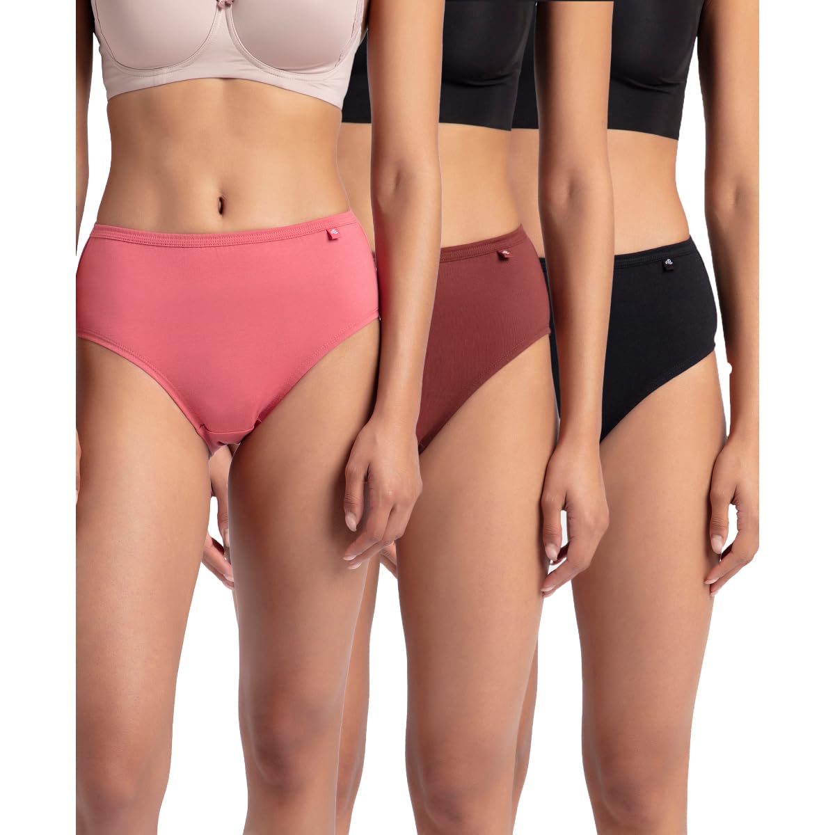 Jockey 1406 Women's High Coverage Super Combed Cotton Mid Waist Hipster with Concealed Waistband and Stay Fresh Treatment...
