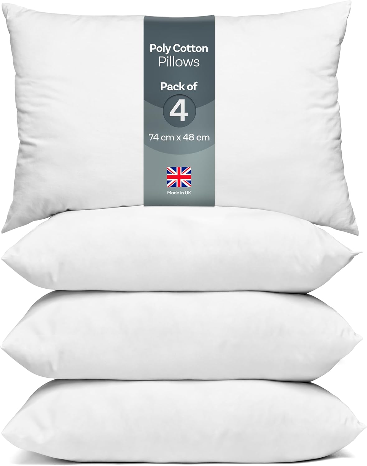 Bed Pillows 4 Pack, Hotel Quality Firm Pillow Set for Side Sleepers, Down Pillows, Luxury Bed Hotel Soft & Supportive Pillow for Comfort and Restful Sleep
