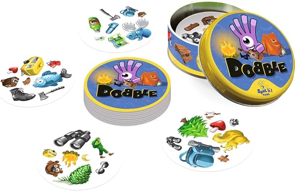 Asmodee | Dobble Super Pack (Camping + Classic) | Family Card Game | Ages 6+ | 2-8 Players | 15 Minutes Playing Time Original + Camping (Combo Pack) Double Packs - 5