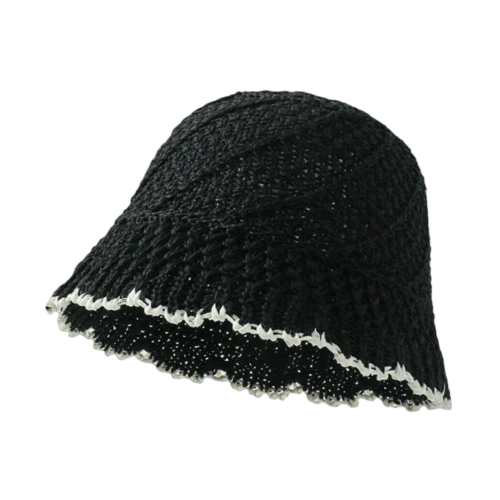 Casquette chapeaux seau mode parasol en paille style capeline