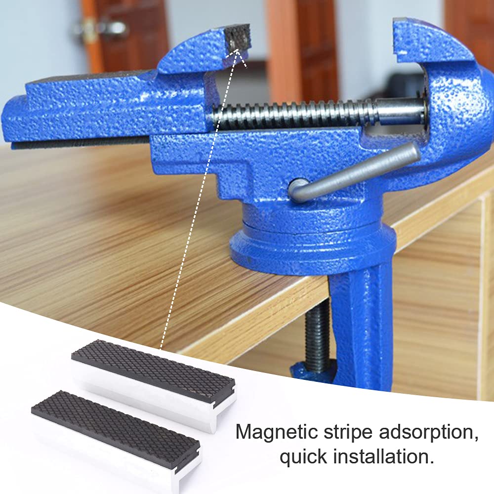 2 pezzi ganasce protettive per morsa, accessori extra morbidi per morsa girevole con ganasce di serraggio, protezione per ganasce per morsa con magneti per morsa per macchine, accessori per pinze