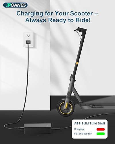 Miniatura 5 de Cargador de 42 V para scooters Segway Ninebot compatible con Segway ES2, ES4, E22, F20, F25, F30, F40, D18, D28, D40, F2, F2 Plus, F2 Pro, E2 Pro