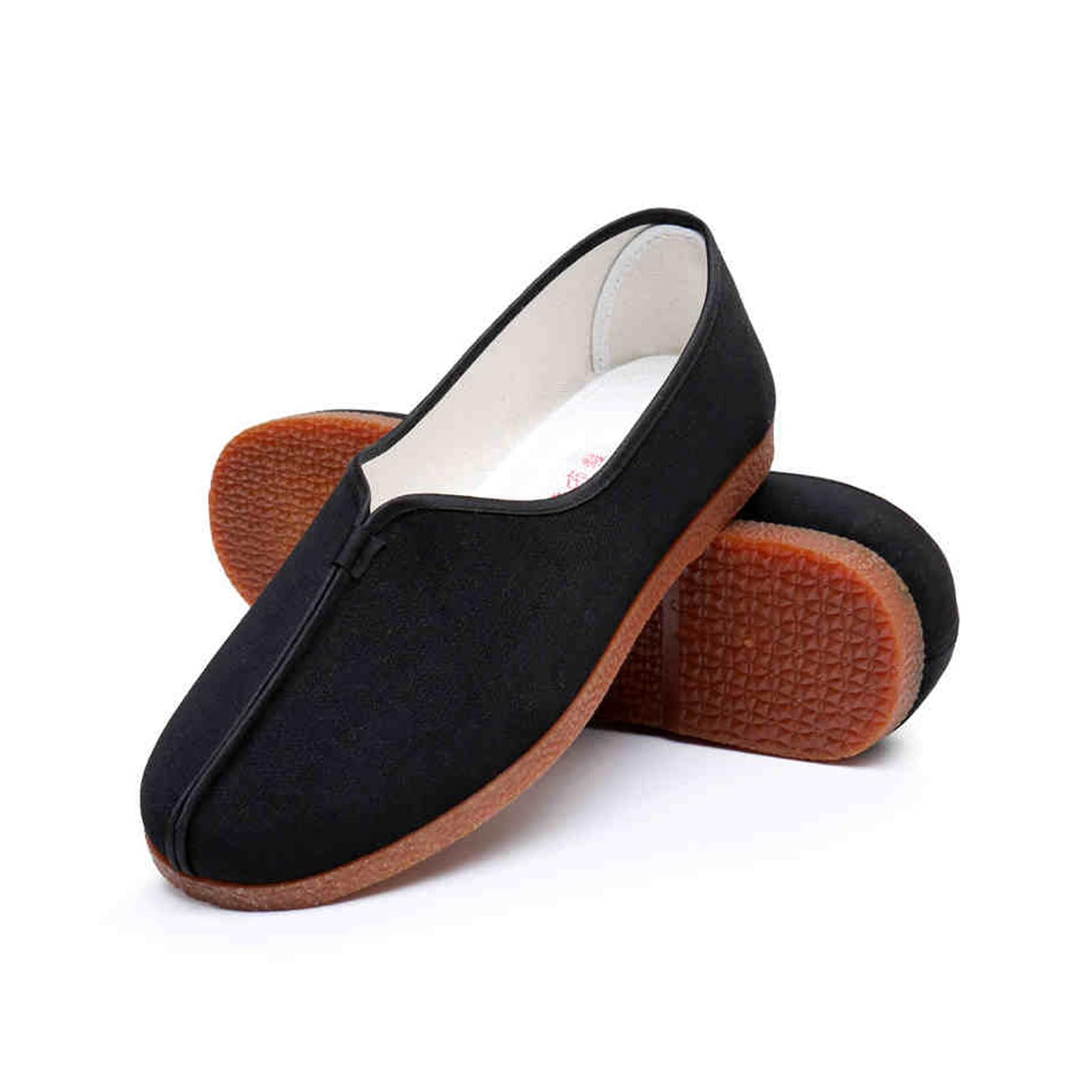 Yummsion Chinese Traditional Martial Arts Shoes,Cotton Sole Black Canvas Shoes,Tai Chi Shoes,Kung Fu Tai Chi Shoes,Unisex,Breathable,Comfortable,Tai Chi,Qi Gong,Kung Fu,Wing Chun Unisex,Black