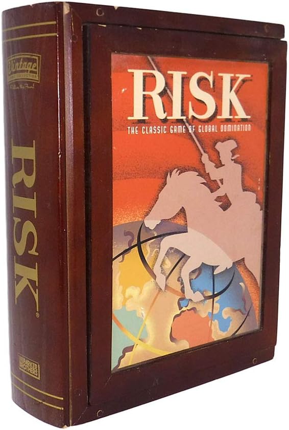 Risk ~ Parker Brothers Vintage Game Collection Wooden Book Box