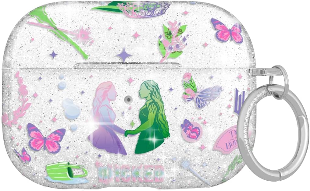 Velvet Caviar Compatible with AirPods Pro Case 2nd and 1st Generation - Cute Protective Hard Cover for Women - Wicked for Good Glitter