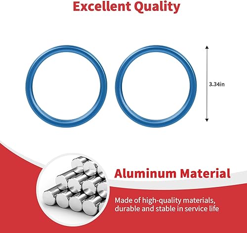 Miniatura 5 de Linskip Anillos de ventilación de aire para tablero compatibles con Jeep Wrangler JL 4XE 2024 y Gladiator JT Sport Rubicon Sahara Willys Mojave