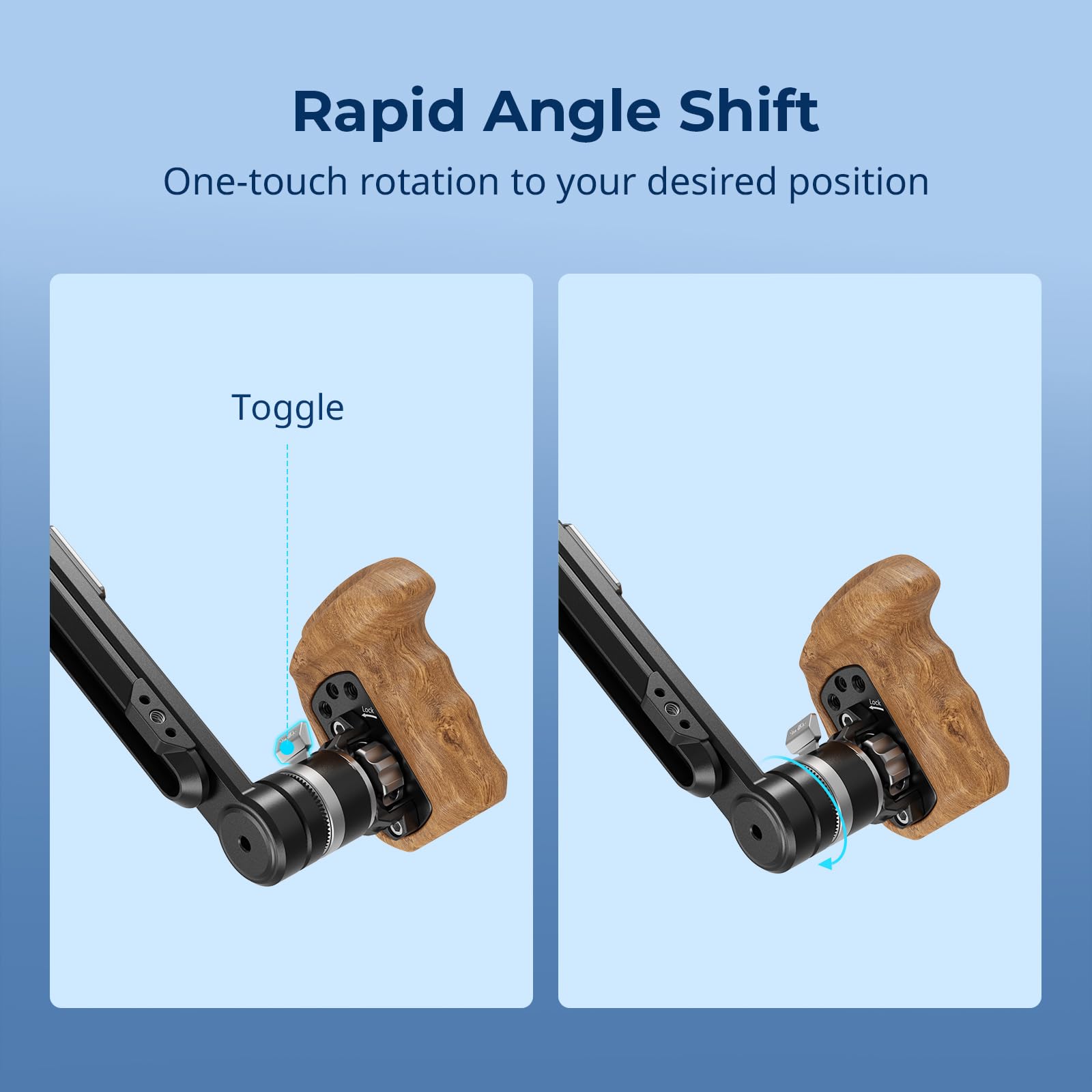 SMALLRIG Adaptateur de Rosace à Réglage Rapide Rotatif pour Arri Style Standard, Rotation à Une Touche, Utilisation Universelle Gauche/Droite 5134