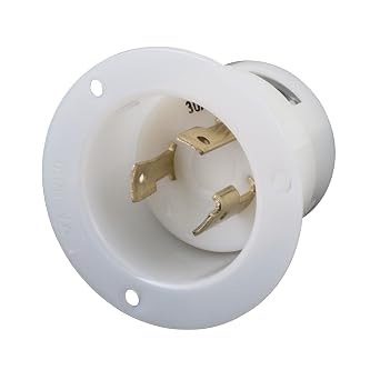 Marinco Power Products 305FI 30A 125V 2P3W L5-30R Standard NEMA Flanged Inlet