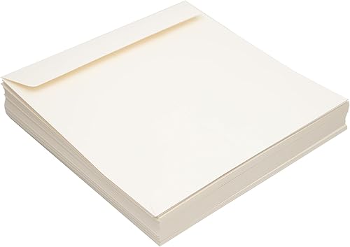 Miniatura 8 de LUXPaper Sobres de invitación cuadrados  Despegar y prensar  8 x 8 pulgadas  Natural  Texto de 70 libras  50 unidades