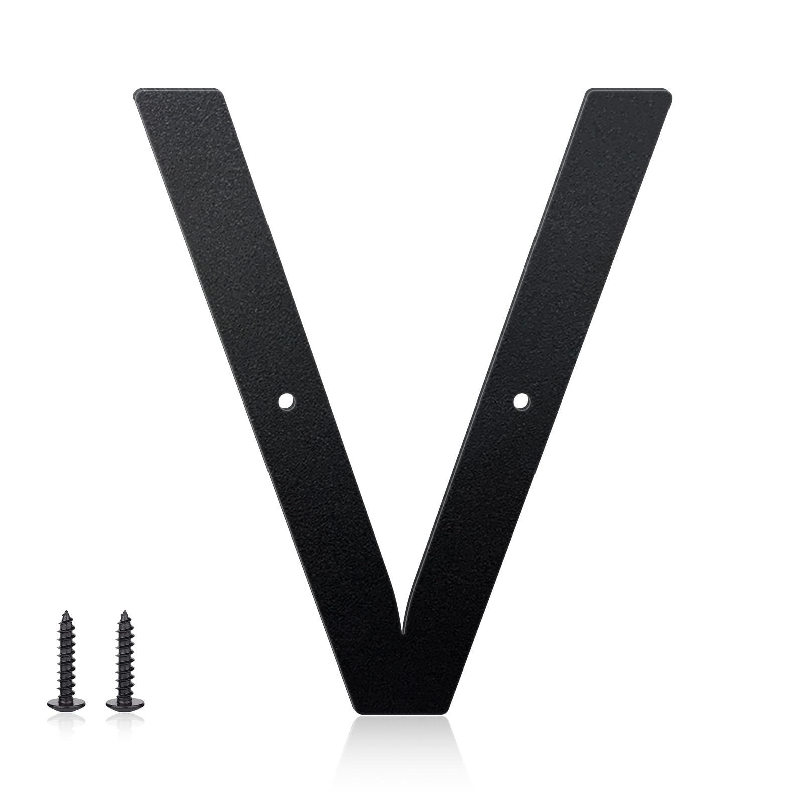 16 Inch House Numbers and Metal Letters for Outdoor Signs, House Numbers for Outside, Aluminum Address Letters and Numbers for Door, Mailbox, Garden, Perfect for Home or Office (Letter V)