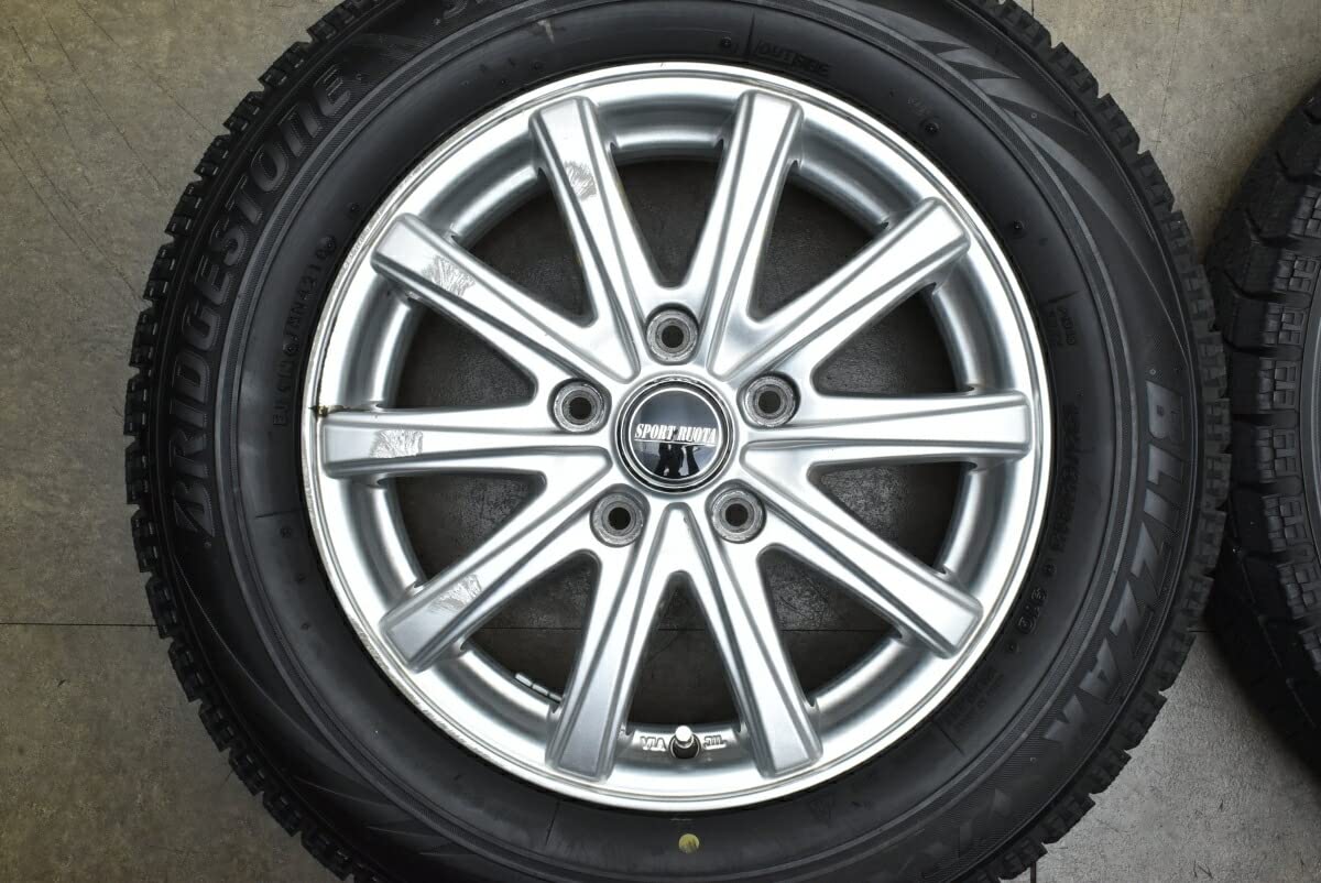 Amazon | 中古 スタッドレスタイヤホイール 4本セット 15インチ 6J +45 