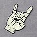 Punk Rock and Roll Heavy Metal Music Hand Symbol Sign Language Embroidered Badge Iron On Sew On Patch