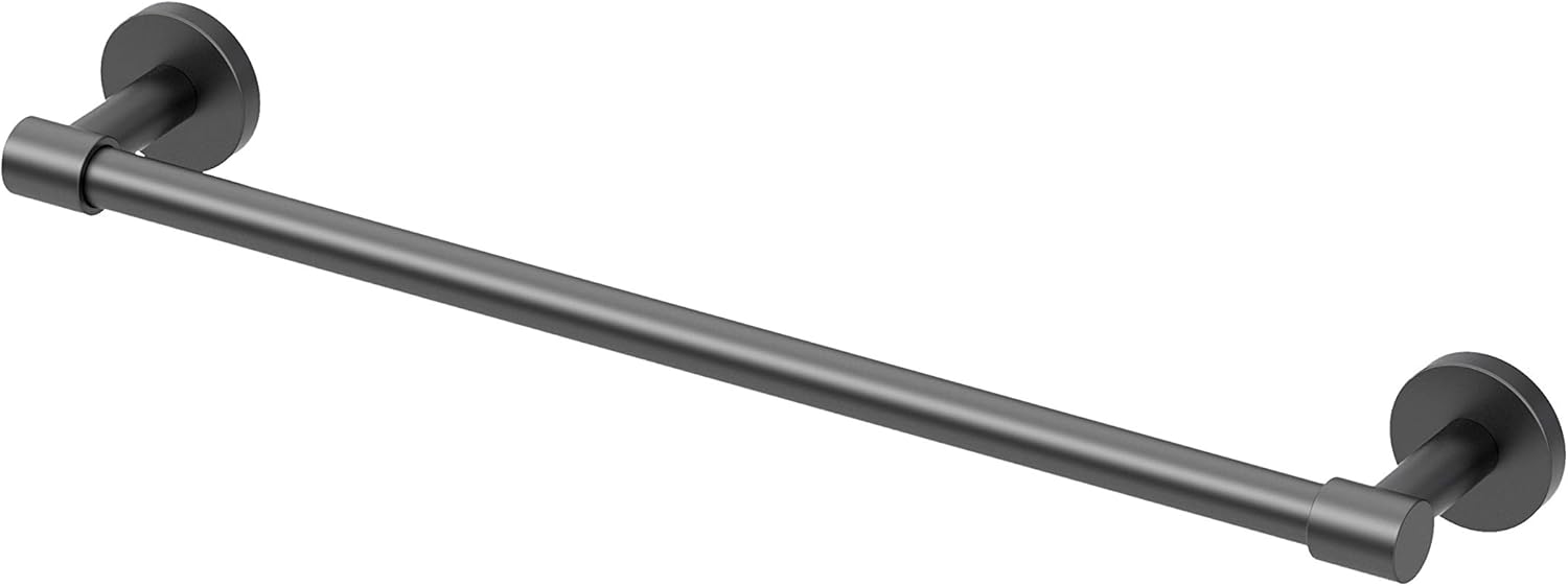 Gatco 4661MX Reveal 18" Towel Bar, Matte Black | Wall Mount Towel Holder for Bathroom, Total Length 20.13"