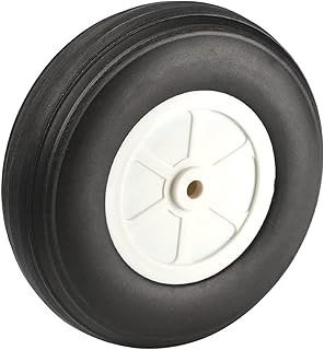 Fielect 5 inch RC Model Airplane Super Light Sponge Tire Tail Wheel Tire and Wheel Sets for RC Car Airplane PU Sponge Tire with Plastic Hub