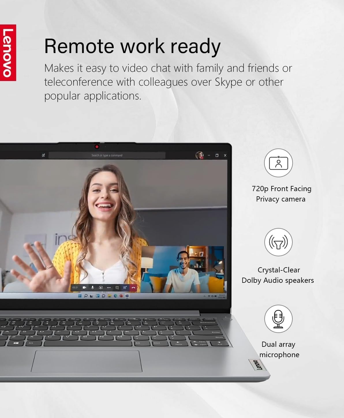 Lenovo IdeaPad 1 Business Laptop - 14" HD Display, Intel Celeron N4020, 4GB RAM, 160GB Storage(128GB eMMC + 32GB SD Card), ‎Intel UHD Graphics, Wi-Fi 6, Windows 11 Pro, with Laptop Stand