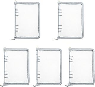 Operitacx Capa Dura Para Caderno De Folhas Soltas 5 Peças Acessórios Decorados Fichário A5 Capa Para Fichário Diário Transparente Capa Para Livro Folhas Soltas Capa Para Caderno