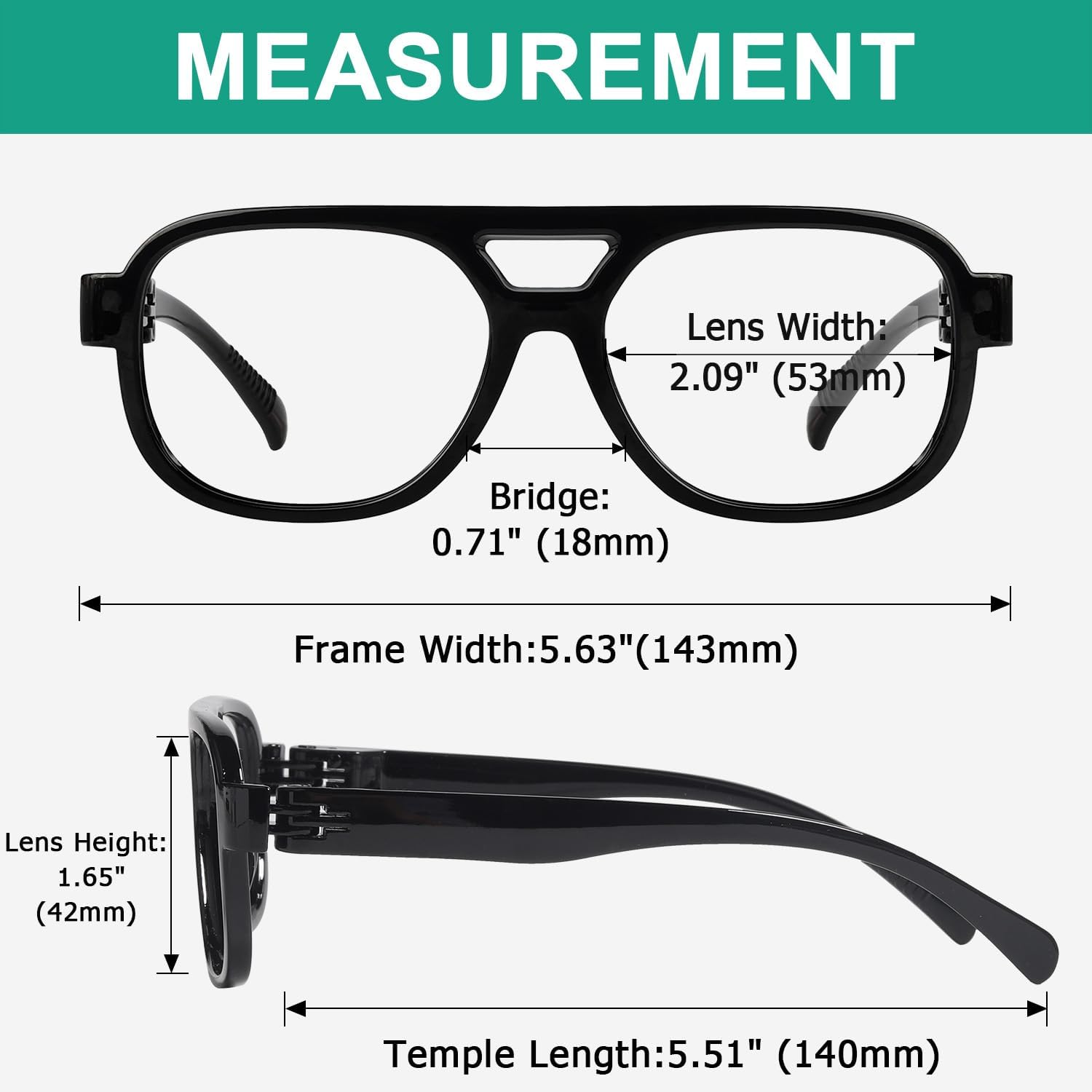Eyekepper 6 Pack Pilot Reading Glasses Metalless Screwless Spring Hinges Readers for Women Men Large Frame +3.00