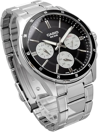 Casio MTP-1374D-1A3V Standard Quartz Men's Wristwatch, Multi-Axis, 24-Hour Display, Black, Overseas Model