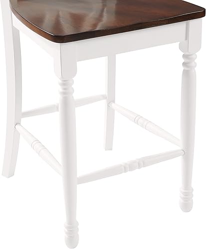 Miniatura 8 de Crosley Furniture Shelby Wood X - Juego de 2 taburetes de bar con altura trasera