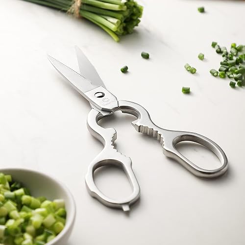 Miniatura 9 de Sunnecko Heavy Duty Kitchen Scissors - Stainless Steel Kitchen Shears, Ultra Sharp Micro Serrated Poultry Shears, Cooking Scissors for Meat