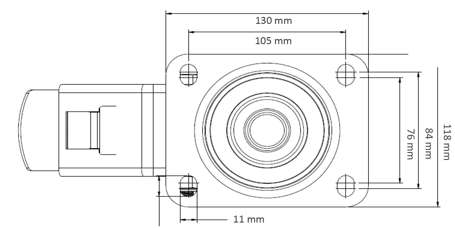 4er Set Schwerlastrollen 125 mm – 1200 kg Traglast – Aluminiumfelge & Polyurethan Lauffläche – 2 Lenkrollen mit Feststeller & 2 Lenkrollen – Doppelkugellager Transportrollen