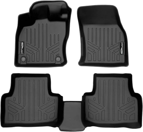 SMARTLINER Juego de alfombrillas de piso de 2 filas para todo tipo de clima, compatibles con Volkswagen Taos 2022-2025