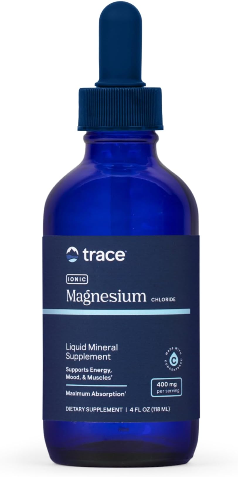 Trace Minerals Ionic Magnesium - Liquid Ionic Magnesium to Support Immune, Brain & Heart Health - Supplement to Aid Energy & Vitality - Supplement with Magnesium & Sodium - 4 fl oz (30 Servings)