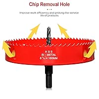 Vista 172 de Sierra perforadora de 4 1/8 pulgadas (4.134 in) para madera y plástico, broca de núcleo de cortador de agujeros bimetálico HSS para paneles de yeso