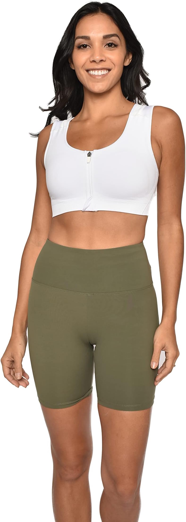 ALIGNMEDHigh Waist Bike Shorts for Women (Small, Olive)