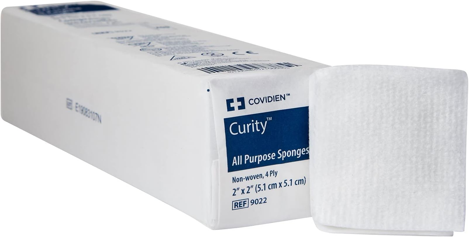 9022 Curity Non-Woven All-Purpose Sponge, Non-Sterile, 2" x 2", 4-ply (Pack of 200)