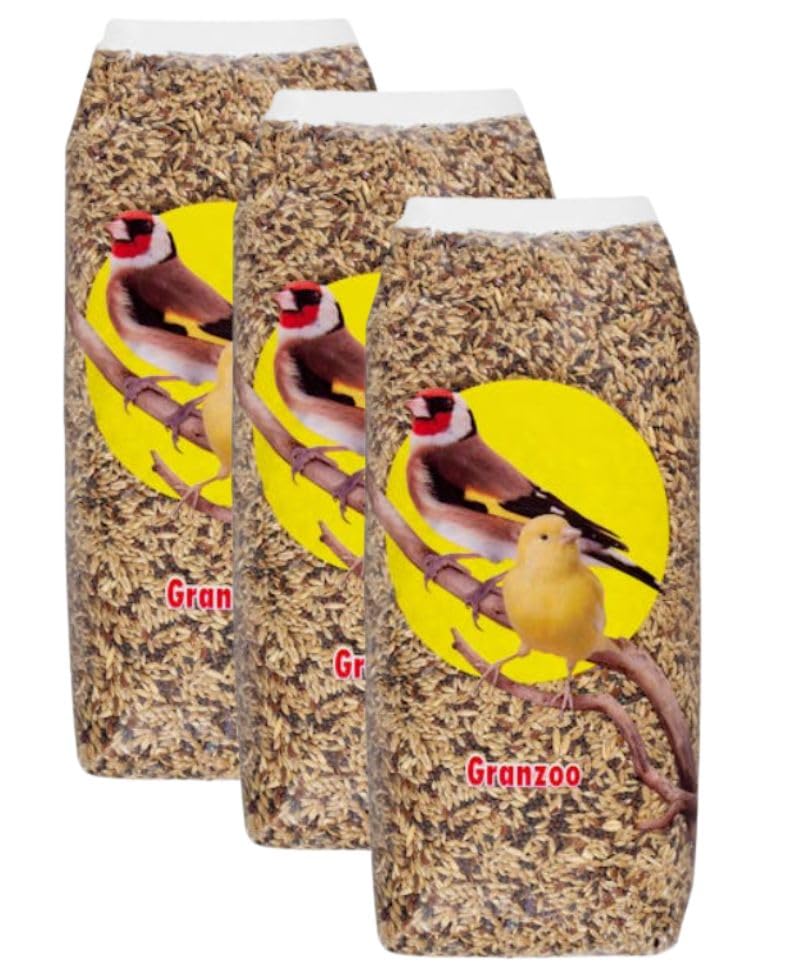 Granzoo Alimento Completo para Canarios y Jilgueros, 3 x 1 kg
