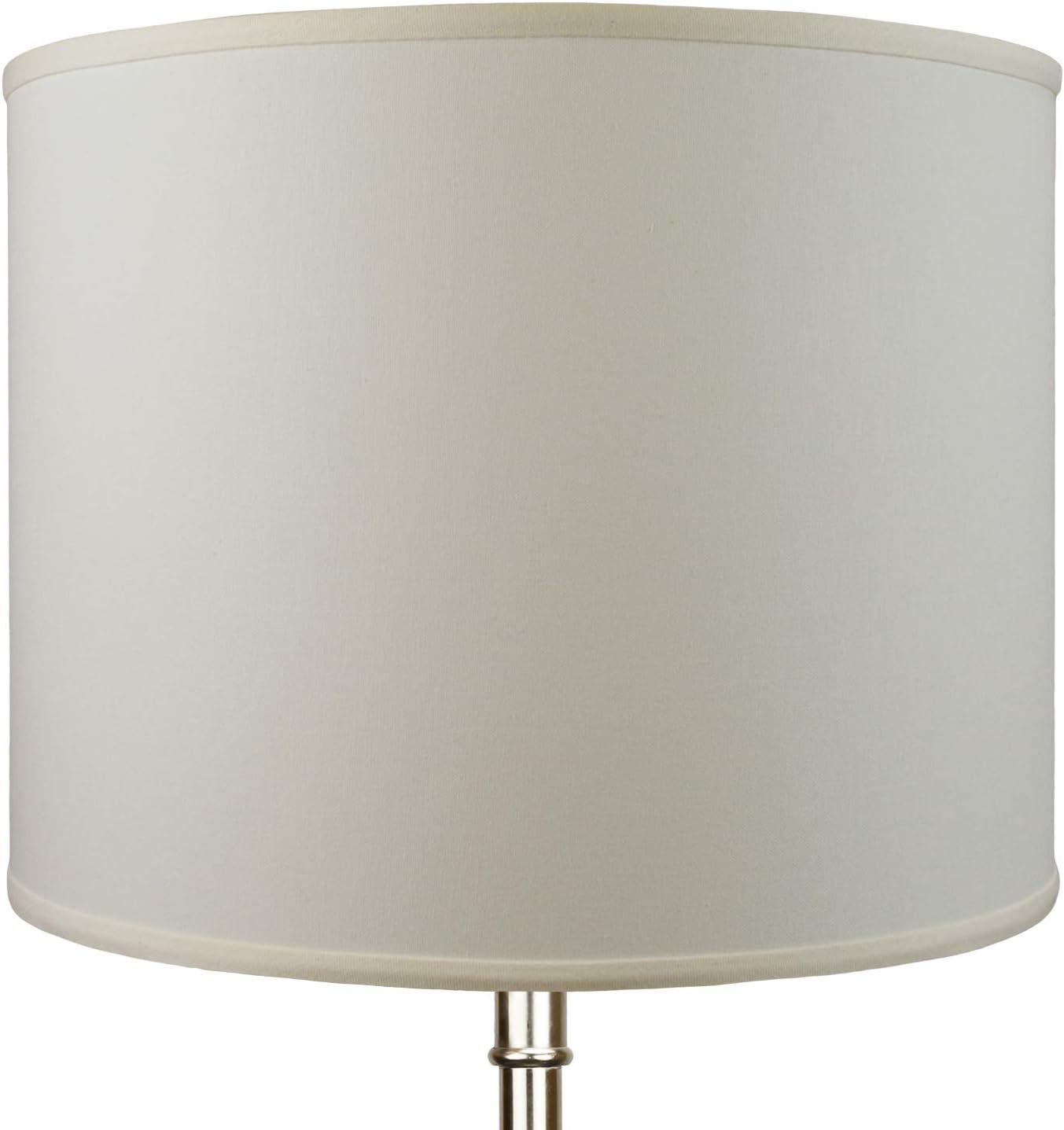 FenchelShades.com 18" Top Diameter x 18" Bottom Diameter 14" Height Cylinder Drum Lampshade USA Made (Linen Cream)
